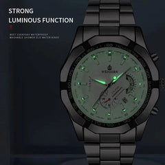 Casual Sport Watches Chronograph Wristwatch Automatic business Movement  Imported Mechanical Waterproof Luminous product-Baldwens