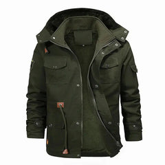 Casual spot zipper pure ligated brown thickened side sewing jacket-Baldwens