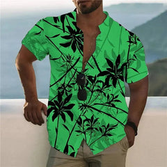 Coconut Tree Shirts For Men 3d Printed Men's Hawaiian Shirt-Baldwens