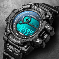 Cool Luminous Men Sport Watch High-end Silicone Strap Military Wrist Watch-Baldwens