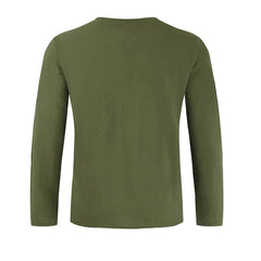 Cotton Shirt-Men's Casual Solid Color Cotton Shirt-Baldwens