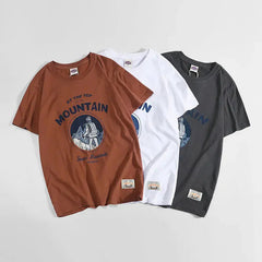 Cotton T-shirt - Men's short-sleeved Summer cotton T-shirt-Baldwens