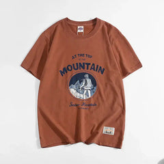 Cotton T-shirt - Men's short-sleeved Summer cotton T-shirt-Baldwens