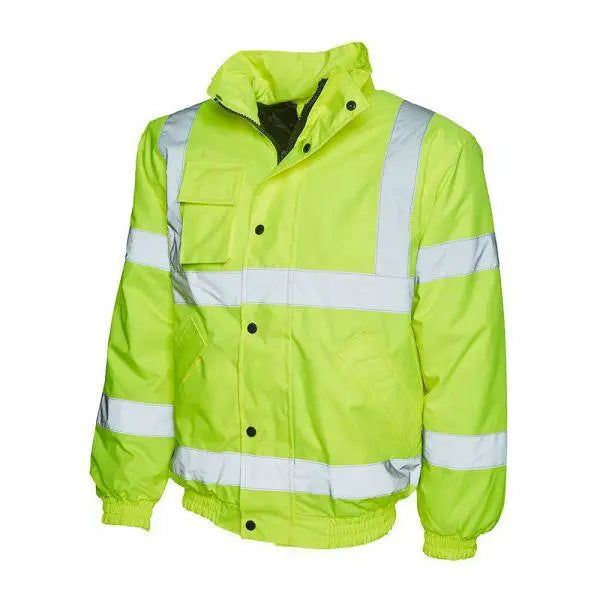 Hi Viz Safety Bomber Jacket Yellow-Honesty Sales