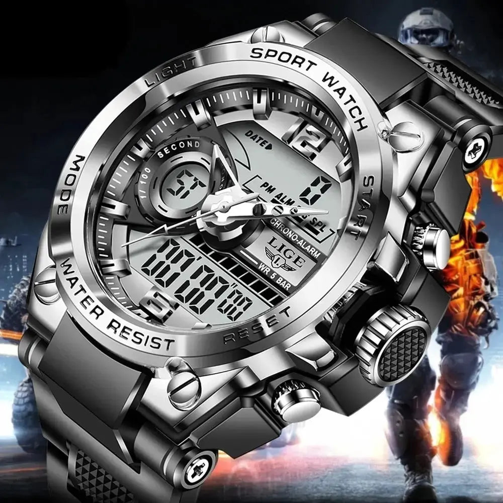 LIGE Military Digital Waterproof Watch-Baldwens