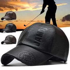 Leather Baseball Cap Mens Fashion Sports Caps-Baldwens