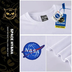 Loose summer T-shirt - NASA joint small prince INS tide card trend loose summer T-shirt-Baldwens