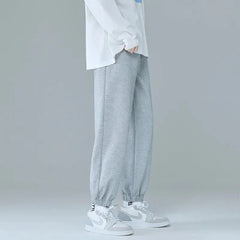 Male Slim small foot sports pants nine-stroke leg pants-Baldwens