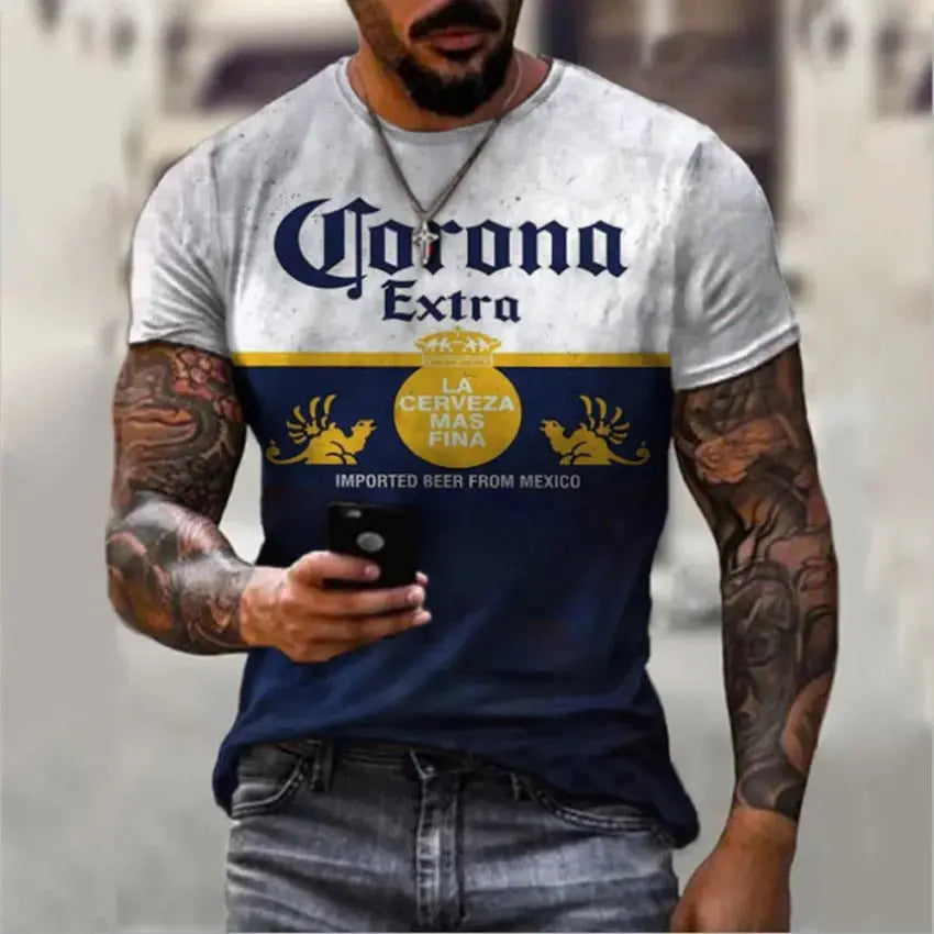 Men Monogram Printed T-shirt-Baldwens