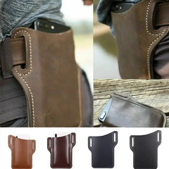Men Phone Case Holster Belt Waist Bag Props Leather Purse-Baldwens