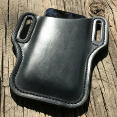 Men Phone Case Holster Belt Waist Bag Props Leather Purse-Baldwens