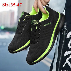 Men Women Knit Sneakers Breathable Athletic Running Walking Gym Shoes-Baldwens