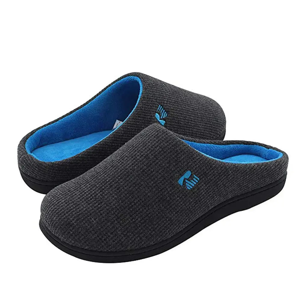 Men's Memory Foam Winter and Autumn Grey Slipper-Baldwens