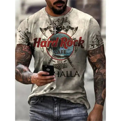 Men's New Fashion Tees - Hard Rock-Baldwens