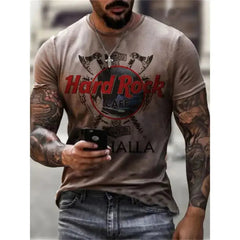 Men's New Fashion Tees - Hard Rock-Baldwens