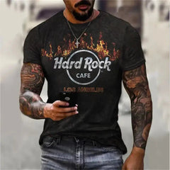 Men's New Fashion Tees - Hard Rock-Baldwens