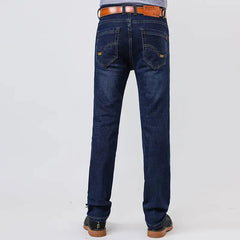 Men's elastic wild cow loose straight trousers-baldwens