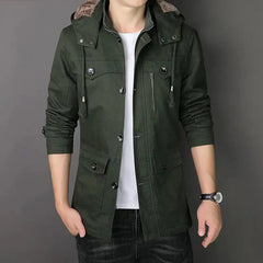 Men's men's plus velvet windbreaker large size cotton jacket-Baldwens