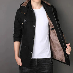 Men's men's plus velvet windbreaker large size cotton jacket-Baldwens