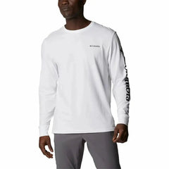 Mens Long Sleeve Shirt Columbia North Cascades White-Columbia