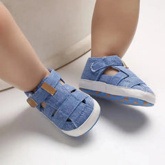 Newborn Baby Boys Summer Soft Crib Shoes First Walker Anti Slip Shoe-Baldwens