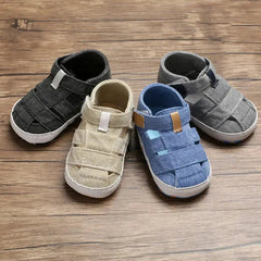 Newborn Baby Boys Summer Soft Crib Shoes First Walker Anti Slip Shoe-Baldwens