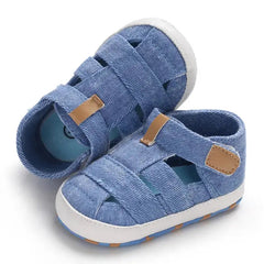 Newborn Baby Boys Summer Soft Crib Shoes First Walker Anti Slip Shoe-Baldwens