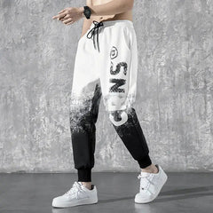 Nine points trend INS thin section wild men's casual pants-Baldwens