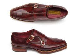 Paul Parkman Men's Double Monkstrap Goodyear Welted Shoes (ID#061-BRD) - Honesty Sales