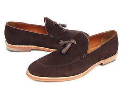 Paul Parkman Men's Tassel Loafer Brown Suede Shoes (ID#087-BRW) - Honesty Sales