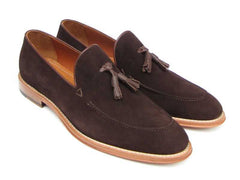 Paul Parkman Men's Tassel Loafer Brown Suede Shoes (ID#087-BRW) - Honesty Sales