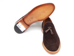 Paul Parkman Men's Tassel Loafer Brown Suede Shoes (ID#087-BRW) - Honesty Sales