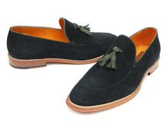 Paul Parkman Men's Tassel Loafer Green Suede Shoes (ID#087-GREEN) - Honesty Sales