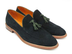 Paul Parkman Men's Tassel Loafer Green Suede Shoes (ID#087-GREEN) - Honesty Sales