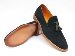 Paul Parkman Men's Tassel Loafer Green Suede Shoes (ID#087-GREEN) - Honesty Sales
