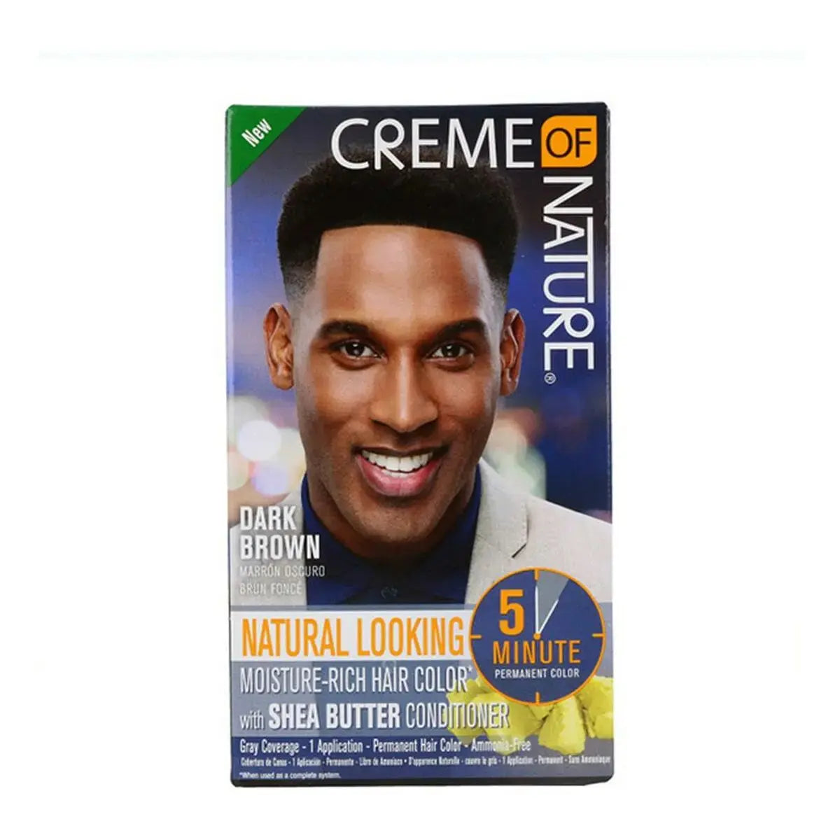 Permanent Dye Mens Color Creme Of Nature Dark Brown 2Oz-Creme Of Nature