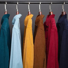 Plus Size7XL 100% Cotton Corduroy Mens Casual Long Sleeve Regular Fit-Baldwens