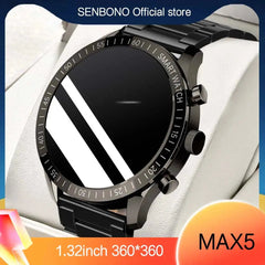 SENBONO MAX5 1.32 inch Smart Watch for Men HD Big Screen-Baldwens