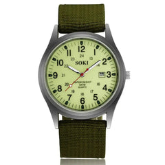 SOKI Men's Nylon 30m Waterproof Quartz Wristwatches-Baldwens