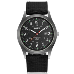 SOKI Men's Nylon 30m Waterproof Quartz Wristwatches-Baldwens