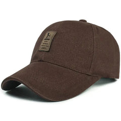 Solid Cotton Adjustable Snapback Structured Baseball Cap-Baldwens