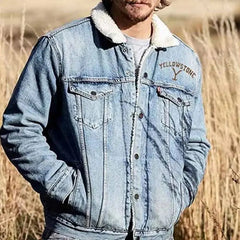 Turn Down Collar Coat- Denim thick  Single Breasted Turn Down Collar Coat-Baldwens