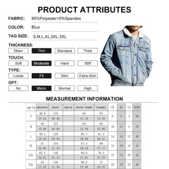 Turn Down Collar Coat- Denim thick  Single Breasted Turn Down Collar Coat-Baldwens