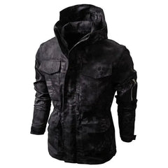 Waterproof Camouflage Outdoor Blazer Multifunctional Hooded Jacket-Baldwens