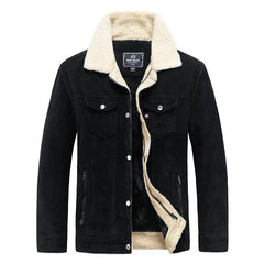 Winter tooling men's jacket plus velvet thick coat -Baldwens
